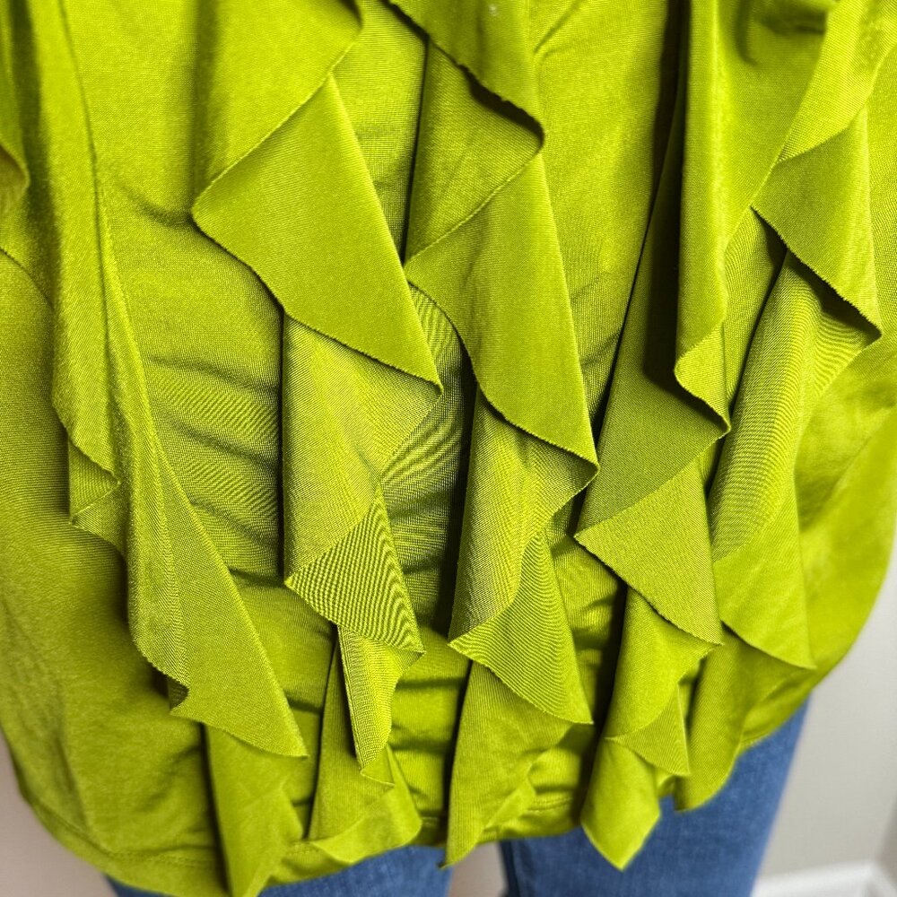 Green Ruffle Tank Top - Picture 4 of 5